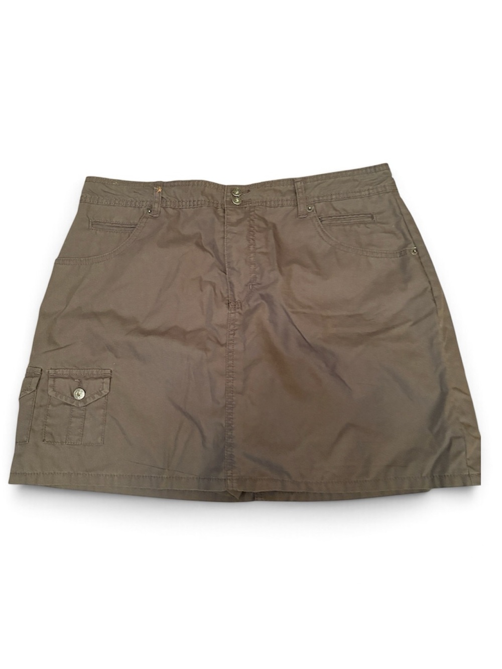 Gloria Vanderbilt Khaki Utility Mini Skort